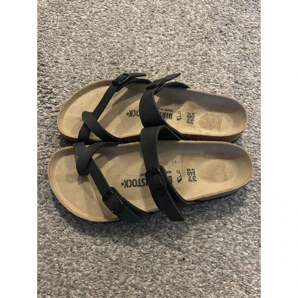 Birkenstock Mayari Birko-Flor Black Sandals Size 6 Women’s 37
